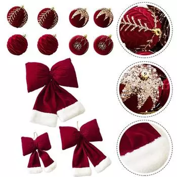 Украшение на елку Рождественский шар Рождественский бант S