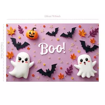 Украшение на Хэллоуин 180X110 см Розовая стена Жуткий призрак Буш тыква Фотофон Девочки Ребенок День рождения Декор