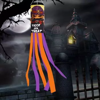 Украшение на Хэллоуин Фен Флаг Газон Сад Флюгер Тыква Дом с привидениями Украшение замка Фен Флаг