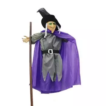 Украшение на Хэллоуин, голосовое управление, ведьма, большая подвесная светящаяся звуковая барная стойка, ужасы, украшение One Size