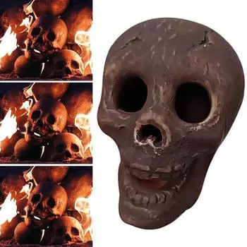 Украшение на Хэллоуин, имитация черепа, костра, камина, горящий ужас, реквизит, товары для вечеринок