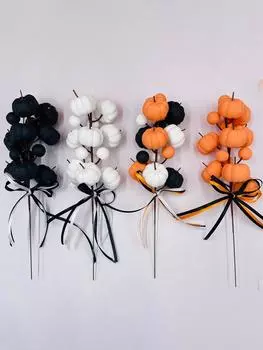 Украшение на Хэллоуин из пенопласта в виде тыквы, украшение из веревки - 22 см в длину 22cm