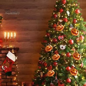 Украшение на Хэллоуин из тыквы, миниатюрное украшение на верхушку дерева, жуткий светодиодный светильник, центральный элемент стола для праздничного декора Sets