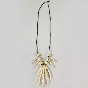 Украшение на Хэллоуин, ожерелье из костей руки скелета, ювелирный костюм, нарядное платье для женщин и мужчин, подвесное украшение для вечеринки на Хэллоуин