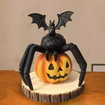 Украшение на Хэллоуин, паук, тыква, летучая мышь, синтетическая смола, хорошие детали, скульптуры животных