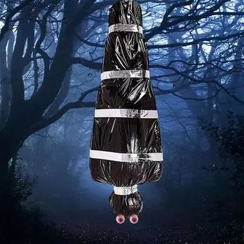 Украшение на Хэллоуин Подвесной Призрак Труп Реквизит Страшный Поддельный Труп в Мешке Украшение