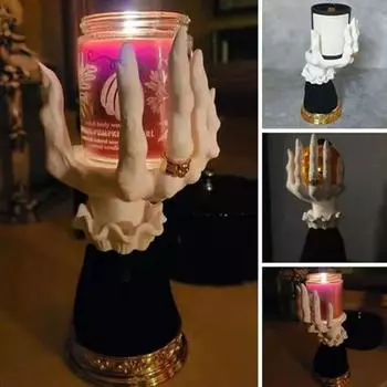 Украшение на Хэллоуин, смоляной 3D-подсвечник в виде руки ведьмы, ужасный готический домашний настольный поднос для декора на тему Хэллоуина