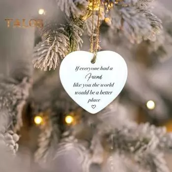 Украшение на память в форме сердца, никогда не забывайте о том, что вы делаете. Изысканный акриловый кулон с хлопковой веревкой для подвешивания. Эмоциональный прощальный подарок. B