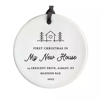 Украшение на первое Рождество в нашем новом доме 2023, подарок на новоселье для нового дома, акриловая подвеска для украшения автомобиля на дереве