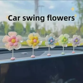 Украшение на приборную панель автомобиля в виде цветочного лепестка: Милое, свежее и успокаивающее подвесное украшение 1 random model