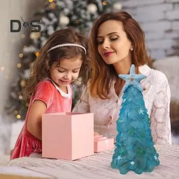 Украшение на рождественскую елку из морского стекла, синее, зеленое, морское стекло, морская звезда, ракушка, морская тематическая фигурка на рождественскую елку, украшение для стола из смолы 18cm синий