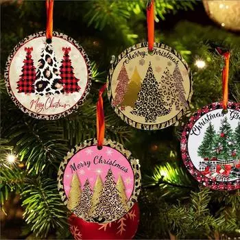 Украшение на рождественскую елку Круглое украшение на рождественскую елку Безделушка Вешалка для комнаты Украшение Подарки Рождественское украшение Подарок