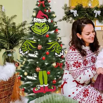 Украшение на рождественскую елку Рождественская шляпа Украшение Вставка Креативный подарок Украшение зелёный