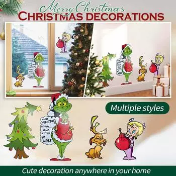 Украшение на рождественскую елку, Рождественские настенные украшения, Настенные двери, Креативные подарки One Size