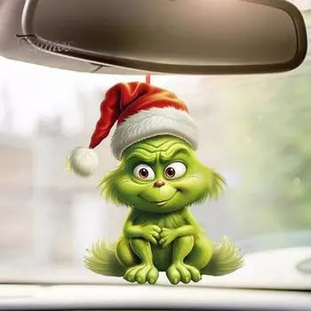 Украшение на рождественскую елку с шнурком, легкое подвесное украшение в виде эльфа, подвесная подвеска на окно из акрила A