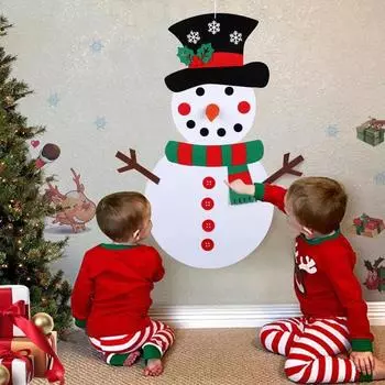 Украшение на рождественскую елку своими руками из фетра для дома Navidad 2024, новогодние праздничные рождественские украшения, подарок Санта-Клауса на Рождество для детей