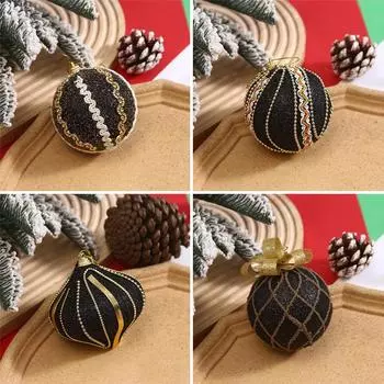 Украшение на рождественскую елку, украшение в виде звезды, креативная черная рождественская подвеска