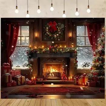 Украшение на рождественскую вечеринку фоновая ткань гирлянда для плиты рождественская елка гобелен подходит для украшения дома на открытом воздухе 100x75cm