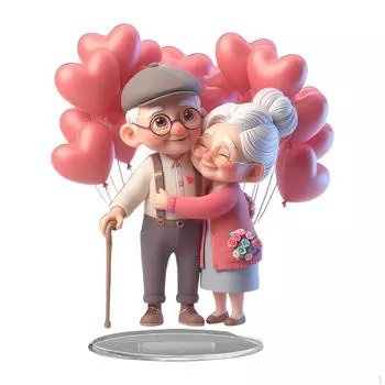 Украшение на стол ко Дню святого Валентина, акриловое украшение, уникальная художественная работа, коллекционная парная фигурка