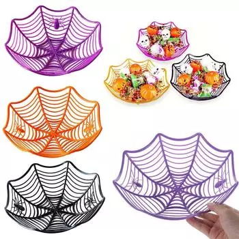 Украшение на тему «Сладость или гадость» Упаковка для поделок Корзина для фруктов Тарелка для конфет Корзина для конфет Украшение на Хэллоуин чёрный