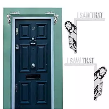 Украшение на угловую дверь с изображением Иисуса Спасителя, я видел это слева и справа, деревянная дверная рама, табличка, украшение на кромку передней двери, украшение для сиденья Right