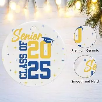 Украшение на выпускной 2025 года Класс 2025 года Выпускной Рождественский орнамент Керамическое подвесное украшение