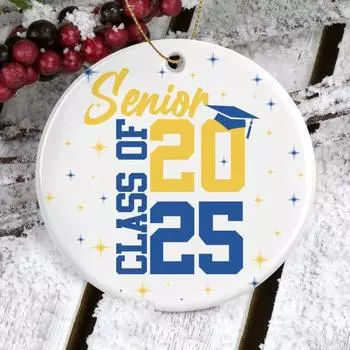 Украшение на выпускной 2025 года Класс 2025 года Выпускной Рождественский орнамент Керамическое подвесное украшение