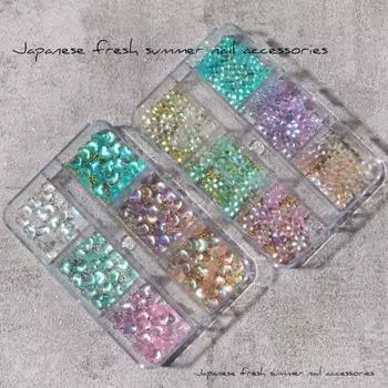 Украшение ногтей Мини Стальные Бусины 3D Цветные Любовь Сердце Цветок Подвески DIY Nail Art Ювелирные Изделия Маникюр Flower