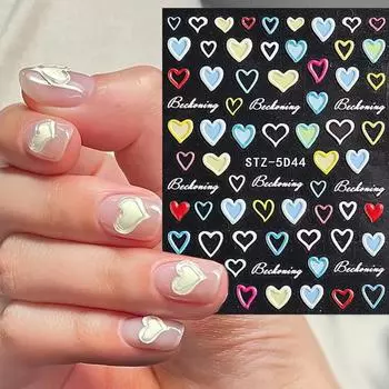 Украшение ногтей Наклейка Мода Маникюр Аксессуары Цветной Изысканный Цветок Бабочка Искусство для домашнего использования B