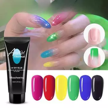 Украшение ногтей, согревающий кристаллический гель для наращивания ногтей, крем для быстрого наращивания, безбумажный лоток, твердый кристаллический гель, 15 мл 01