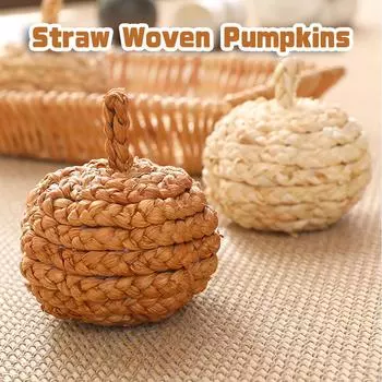 Украшение обеденного стола Искусственная тыква Украшение стола Центральная часть урожая Соломенные тыквы кофейный