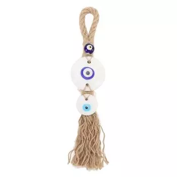 Украшение от сглаза, белый цвет, плетение шпагата, украшение от сглаза, украшение на стену для дома