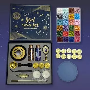 Украшение открытки, уплотнительная наклейка, бусины, уплотнительная печать, 1 шт., звездная ночь, 24 цвета