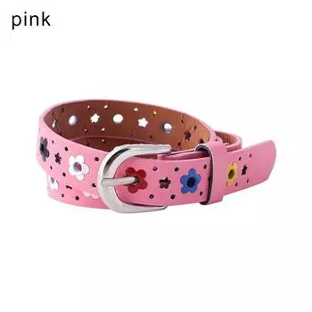 Украшение платья Красочный Модный Пояс из искусственной кожи Пояс Поясная лента Детский пояс розовый