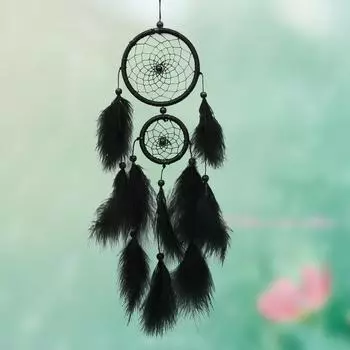 Украшение подвески из перьев, украшение для автомобиля, подвеска из перьев, декор в виде колокольчиков, набор материалов для ловца снов ручной работы