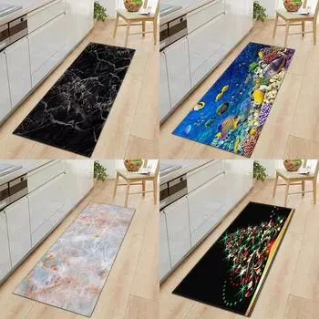 Украшение пола для дома, гостиной, ванной комнаты, нескользящий ковер, современный кухонный коврик, коврик для спальни, входной двери, узор 50x80cm