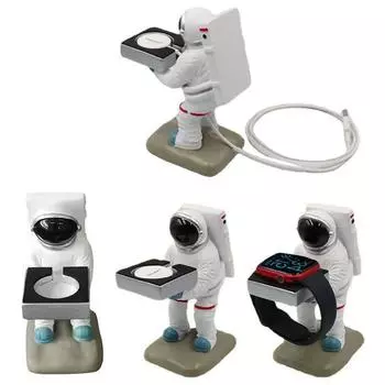 Украшение рабочего стола Астронавт Космонавт Беспроводная зарядка Подставка для часов Подходит для Huawei Watch Apple Watch for Huawei Watch