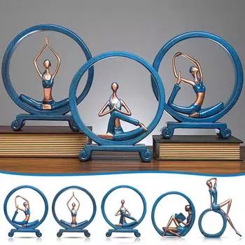 Украшение рабочего стола девушки из смолы для йоги Красивая девушка Украшение для домашнего офиса