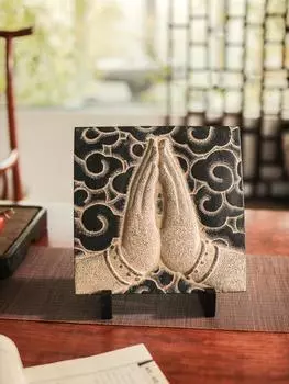 Украшение рабочего стола Новый классический Будда Рука Городской дом Фортуна Синтетическая смола Гостиная Кабинет Мягкие украшения Китайский стиль