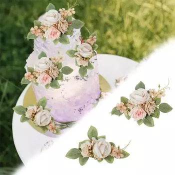 Украшение рабочего стола, реквизит для украшения банкета, элегантный имитационный цветок для торта