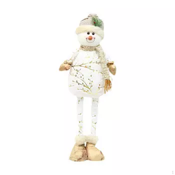 Украшение Рождественская фигурка Домашний декор Раздвижные ноги Стоящий Снеговик Кукла для