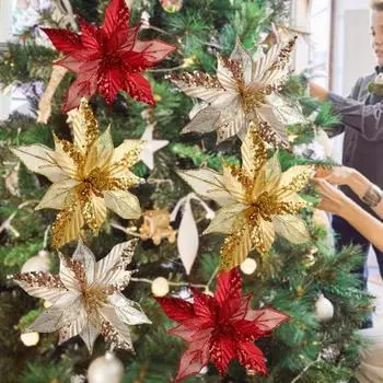 Украшение Рождественской Елки Красивые Нежные Легкие Украшения Рождественской Елки Блестки Полый Рождественский Кулон Украшение Рождественской Елки серебряный