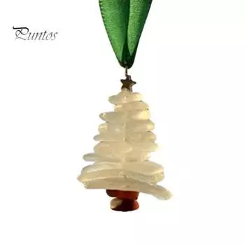 Украшение рождественской елки, прочный, длительный срок службы, прекрасный нежный дизайн, морское стекло, украшение океана ручной работы белый