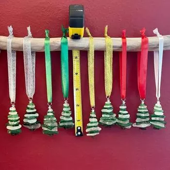 Украшение рождественской елки, прочный, длительный срок службы, прекрасный нежный дизайн, морское стекло, украшение океана ручной работы