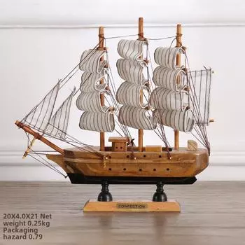 «Украшение ручной работы в виде деревянной модели парусника – Подарок на выпускной «Плавное плавание»» Refer to option picture