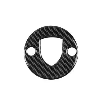 Украшение рулевого колеса из углеродного волокна, 3D-наклейки, подходящие для Porsche Macan Panamera 718 New Cayenne, аксессуары для стайлинга автомобилей чёрный