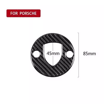 Украшение рулевого колеса из углеродного волокна, 3D-наклейки, подходящие для Porsche Macan Panamera 718 New Cayenne, аксессуары для стайлинга автомобилей чёрный