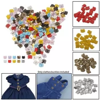 Украшение с узором панды, кукольная одежда «сделай сам», металлические пряжки, мини-пуговицы, швейная пряжка для одежды фиолетовый