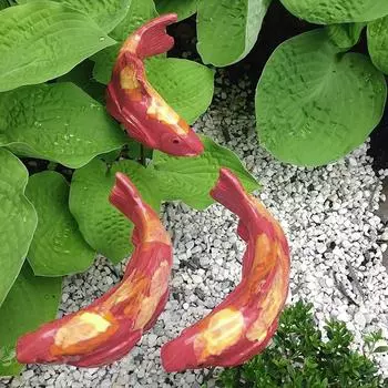 Украшение сада из смолы, украшение для наружного сада, украшение в форме рыбы, украшение в форме рыбы