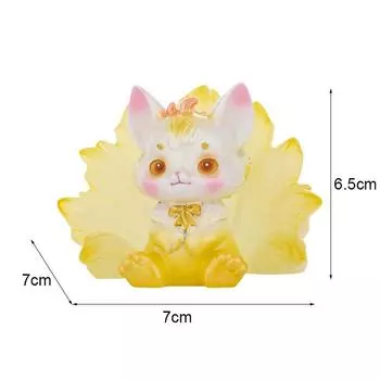 Украшение Шанхайской лисы из мультфильма «Девятихвостая лиса» из смолы, настольное украшение, декоративные игрушки розовый